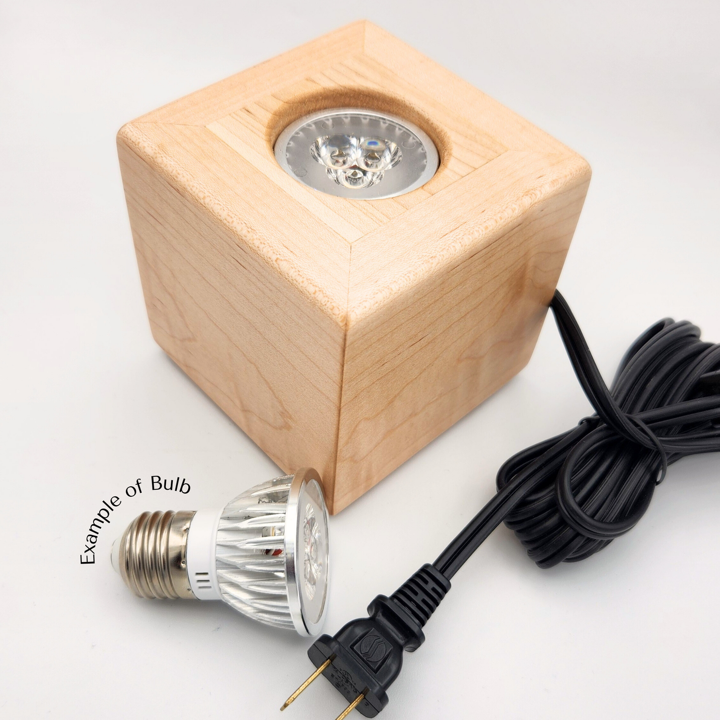 LED Lighted Art Display Base - Handmade Walnut, Maple or Alder Wood