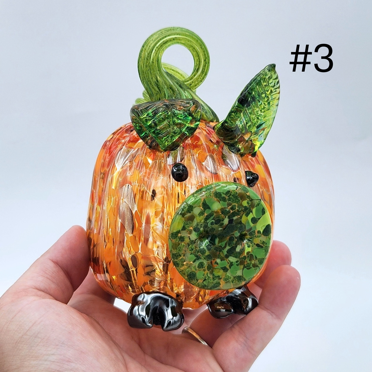 Handmade Glass Pumpkin Pigs by Tim “Lefty” Jaquet