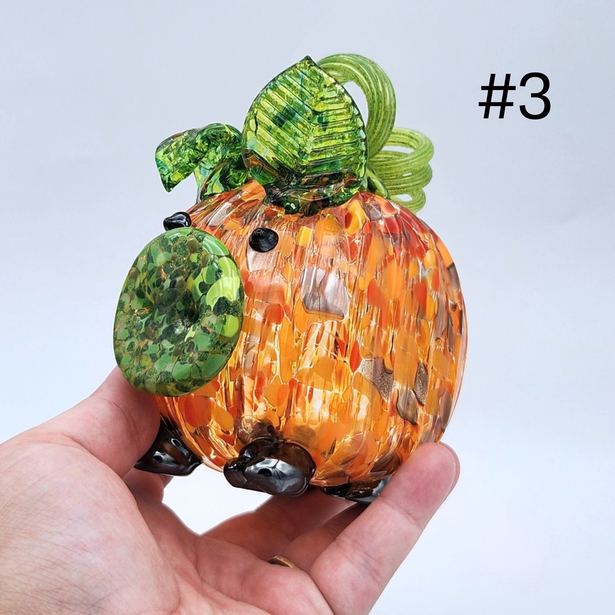 Handmade Glass Pumpkin Pigs by Tim “Lefty” Jaquet