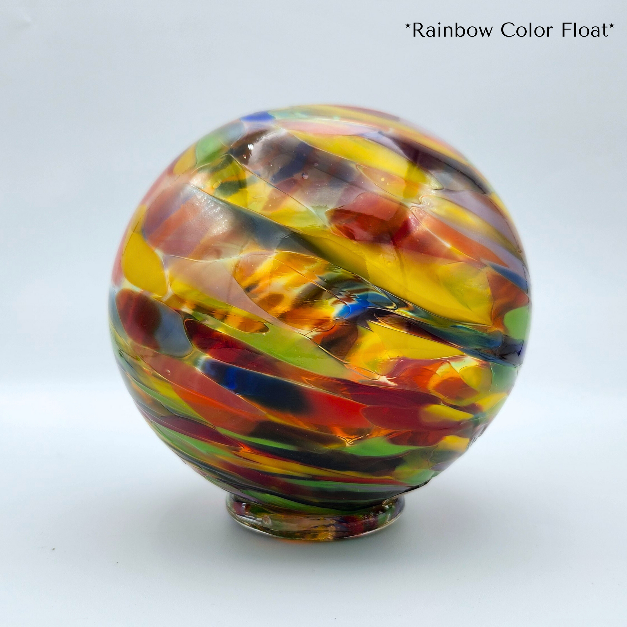 Rainbow Colored Float - Multi Colored Glass Ball - Ornament