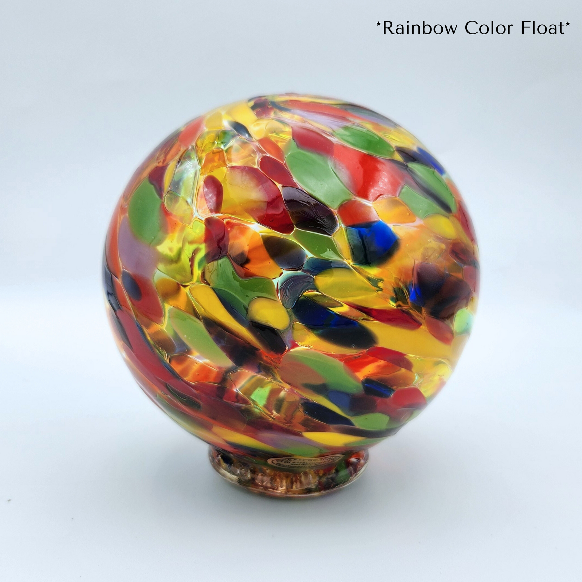 Rainbow Colored Float - Multi Colored Glass Ball - Ornament