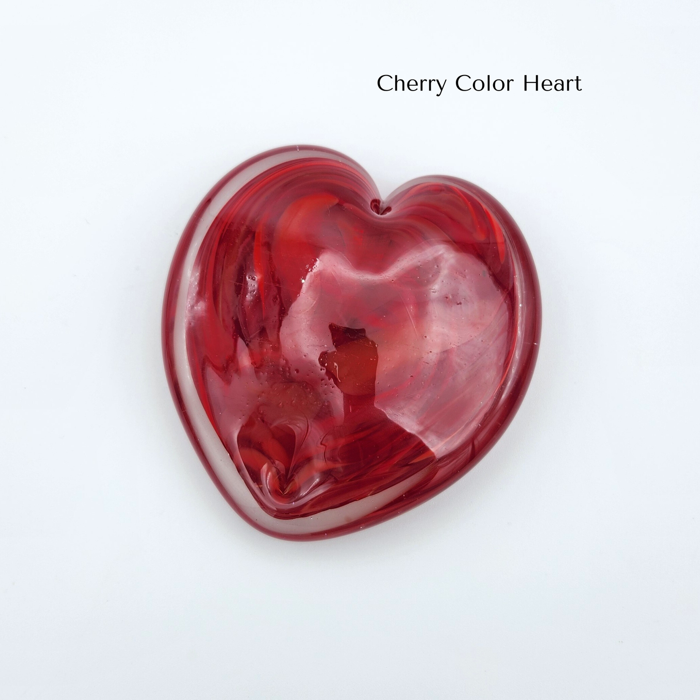 Handblown Solid Glass Heart Paperweight - Keepsake