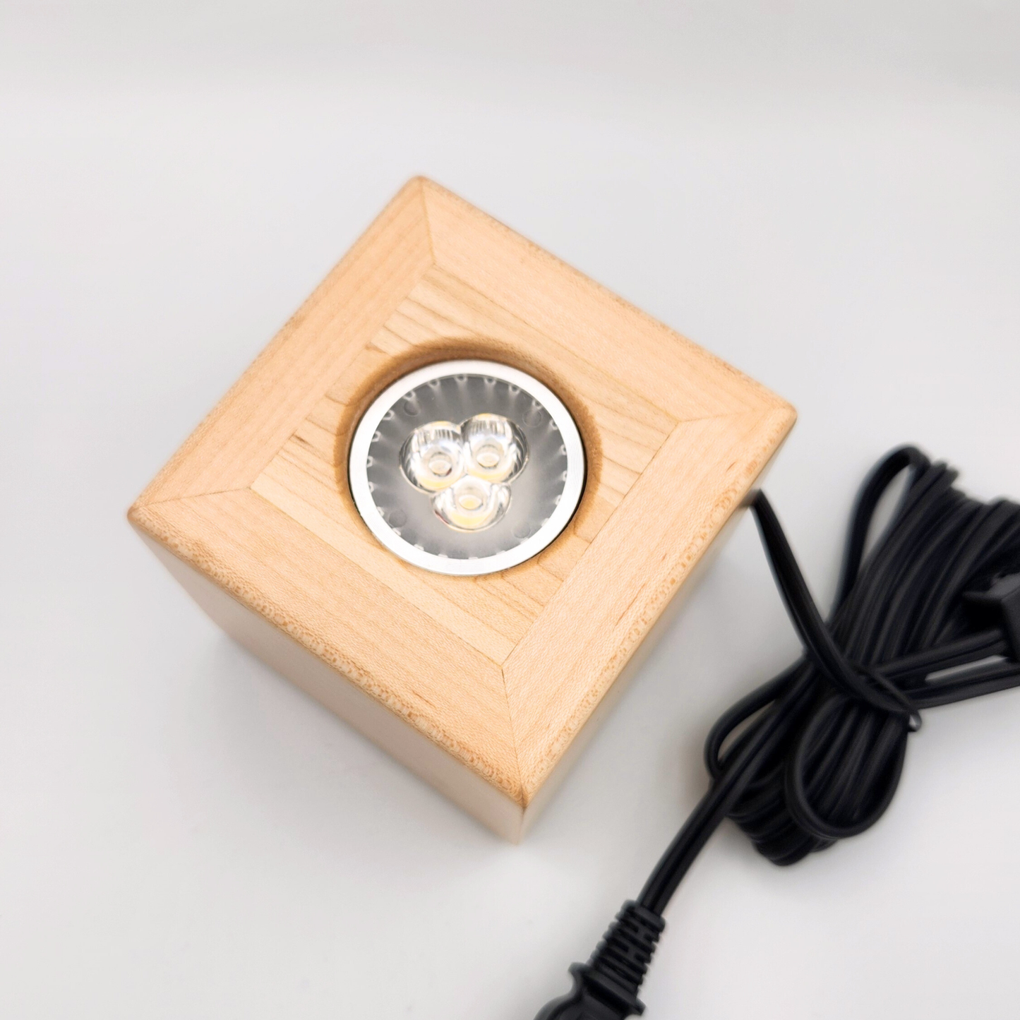 LED Lighted Art Display Base - Handmade Walnut, Maple or Alder Wood