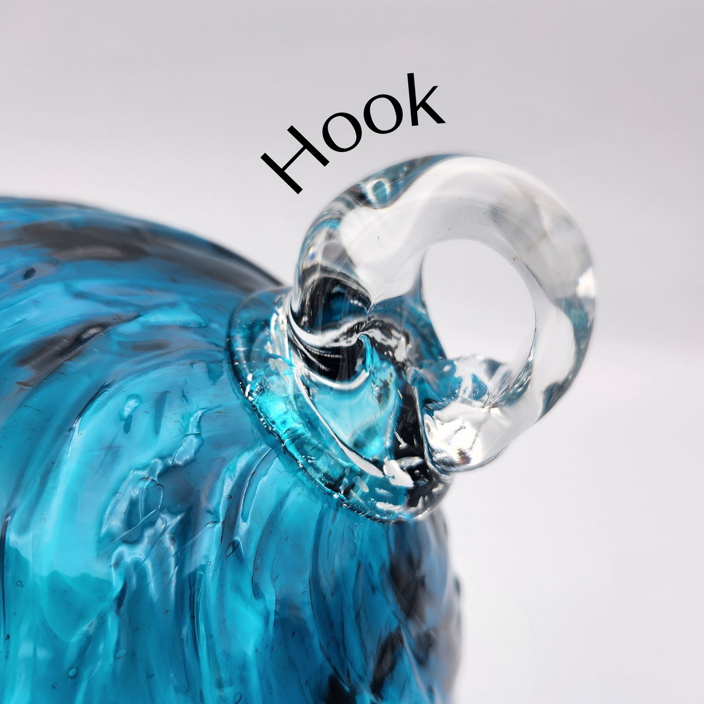 Yellowfin Glass Float – Handblown Ornament in Blue, Yellow & Grey