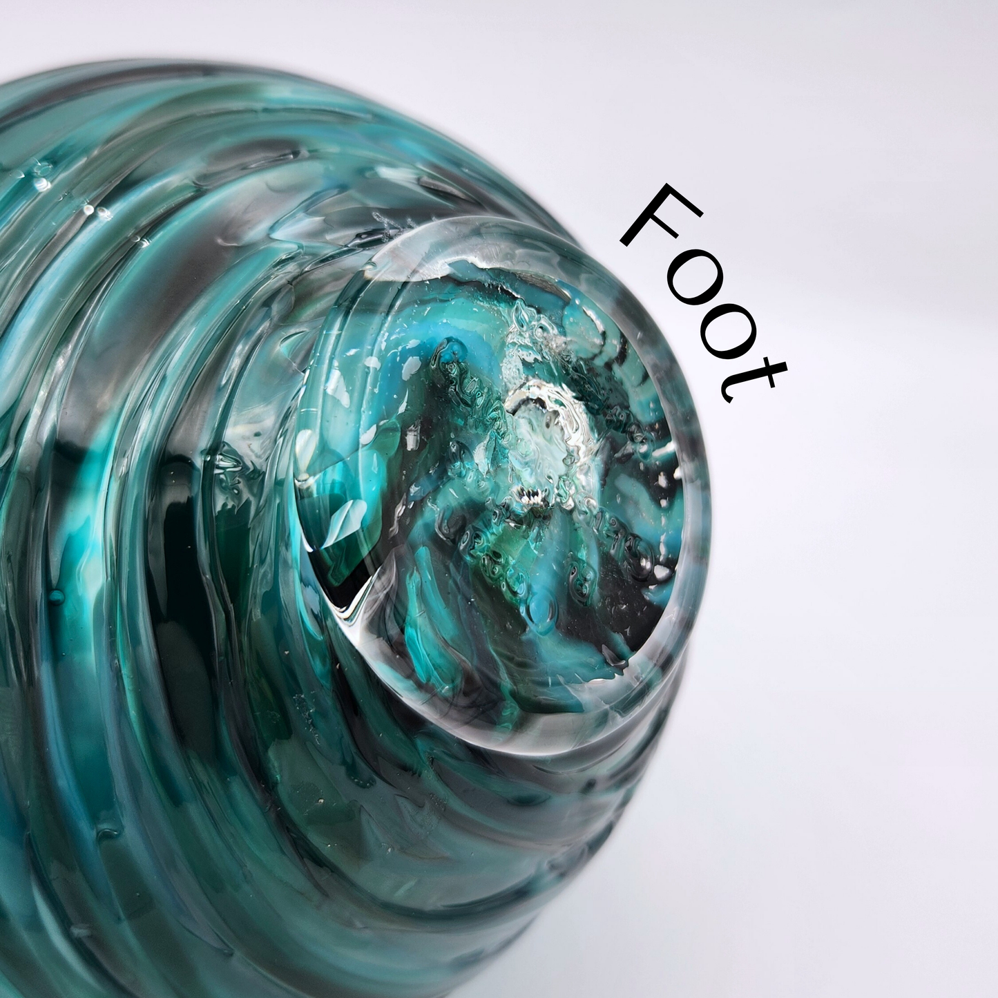 Yellowfin Glass Float – Handblown Ornament in Blue, Yellow & Grey