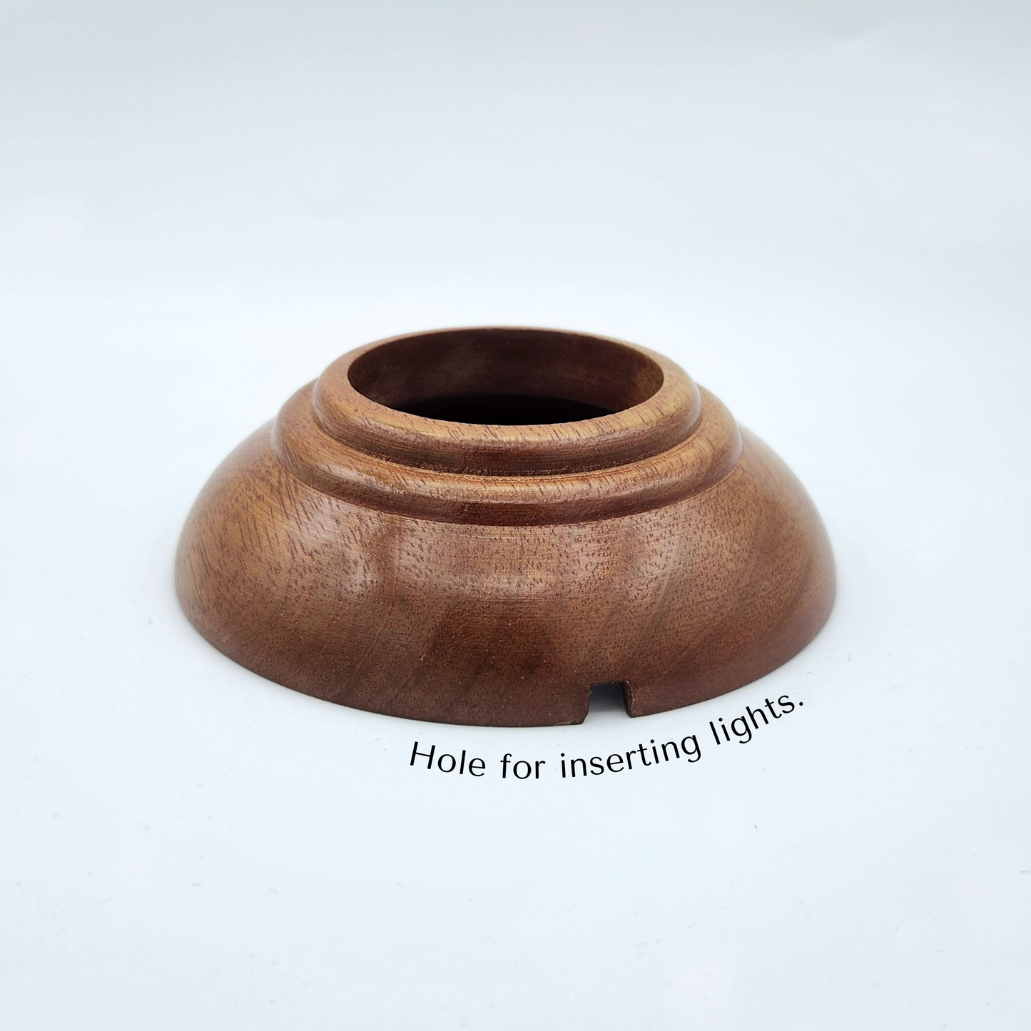 Handmade Wood Float Stand – Round Base Display for Glass Floats