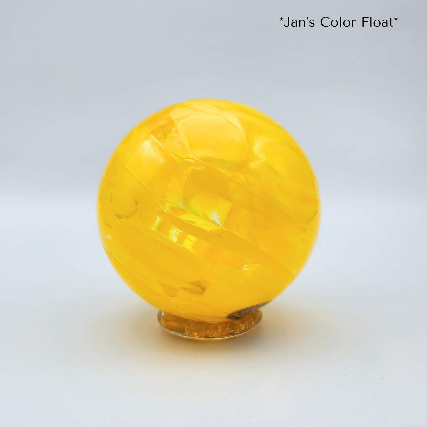 Jan's Mix Glass Float – Handblown Yellow Ornament