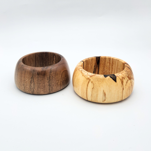 Small Handmade Wood Float Ring – Round Stand Display Base for Glass Floats