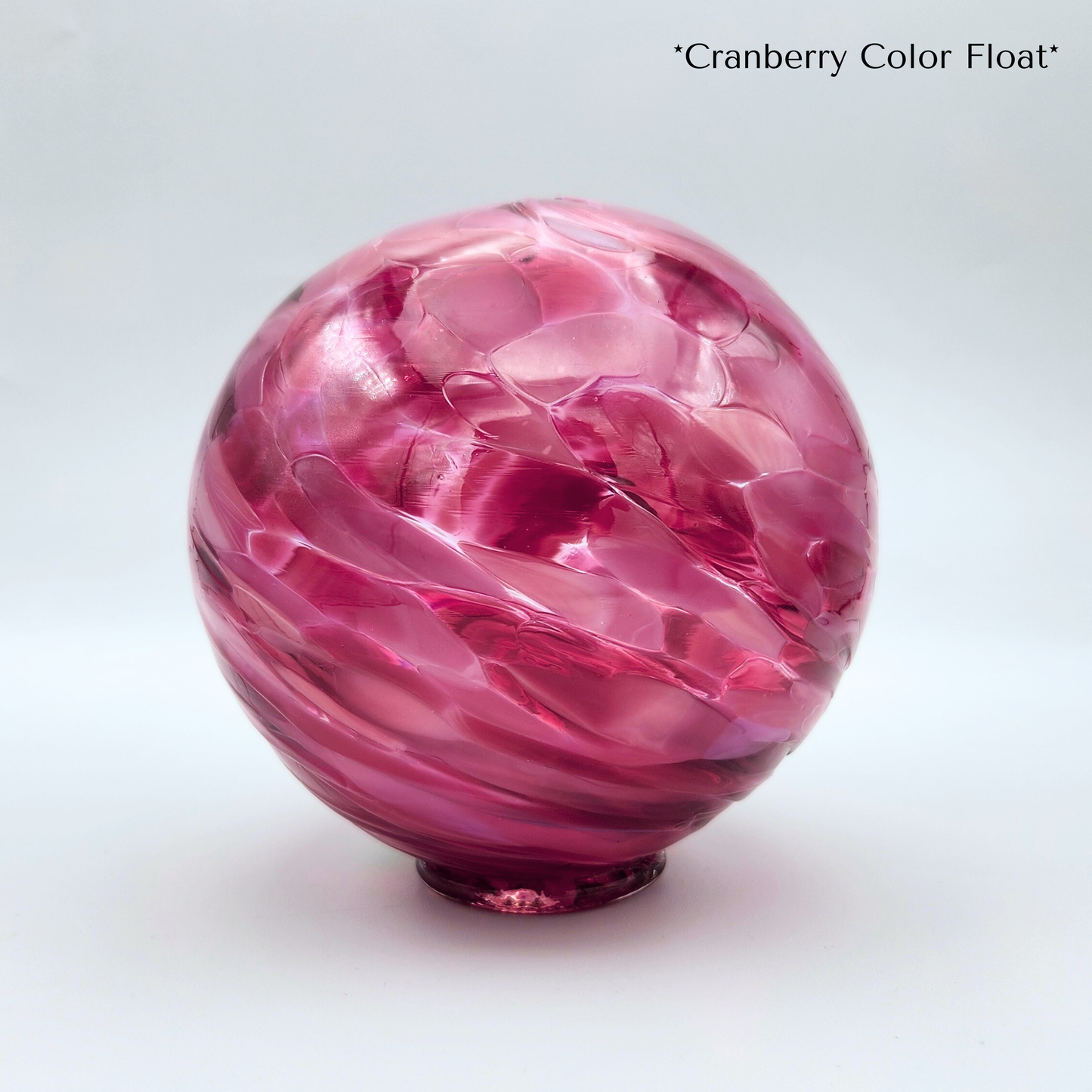 Cranberry Mix Glass Float – Handblown Pink Ornament