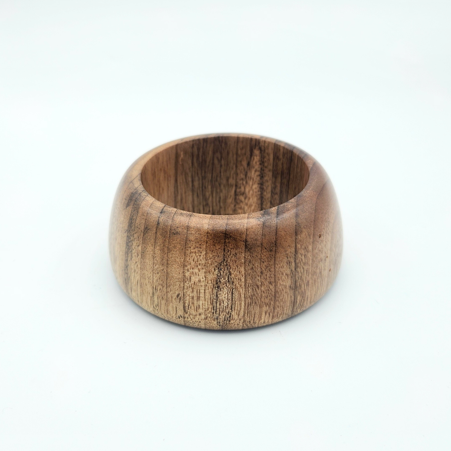 Small Handmade Wood Float Ring – Round Stand Display Base for Glass Floats