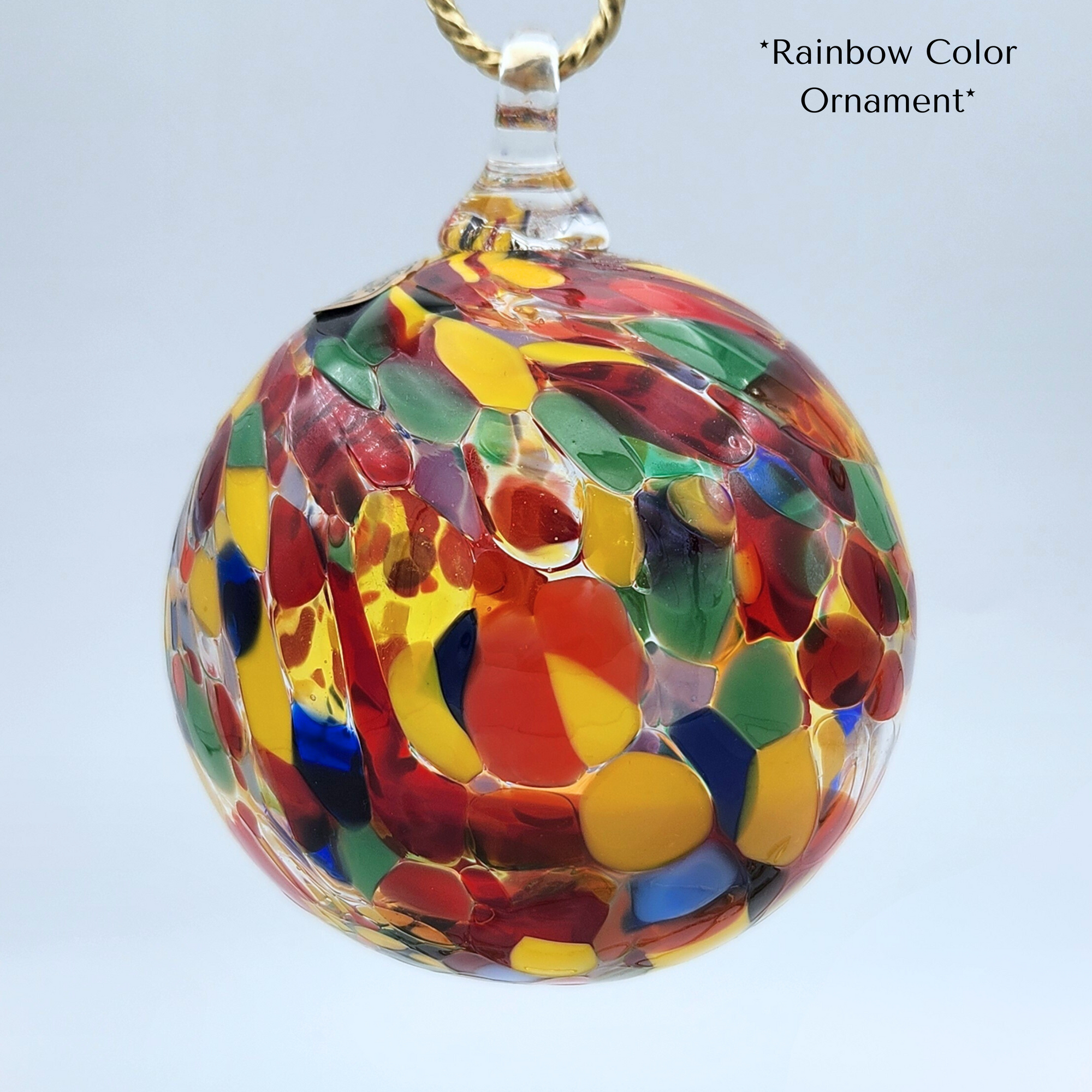 Rainbow Colored Float - Multi Colored Glass Ball - Ornament