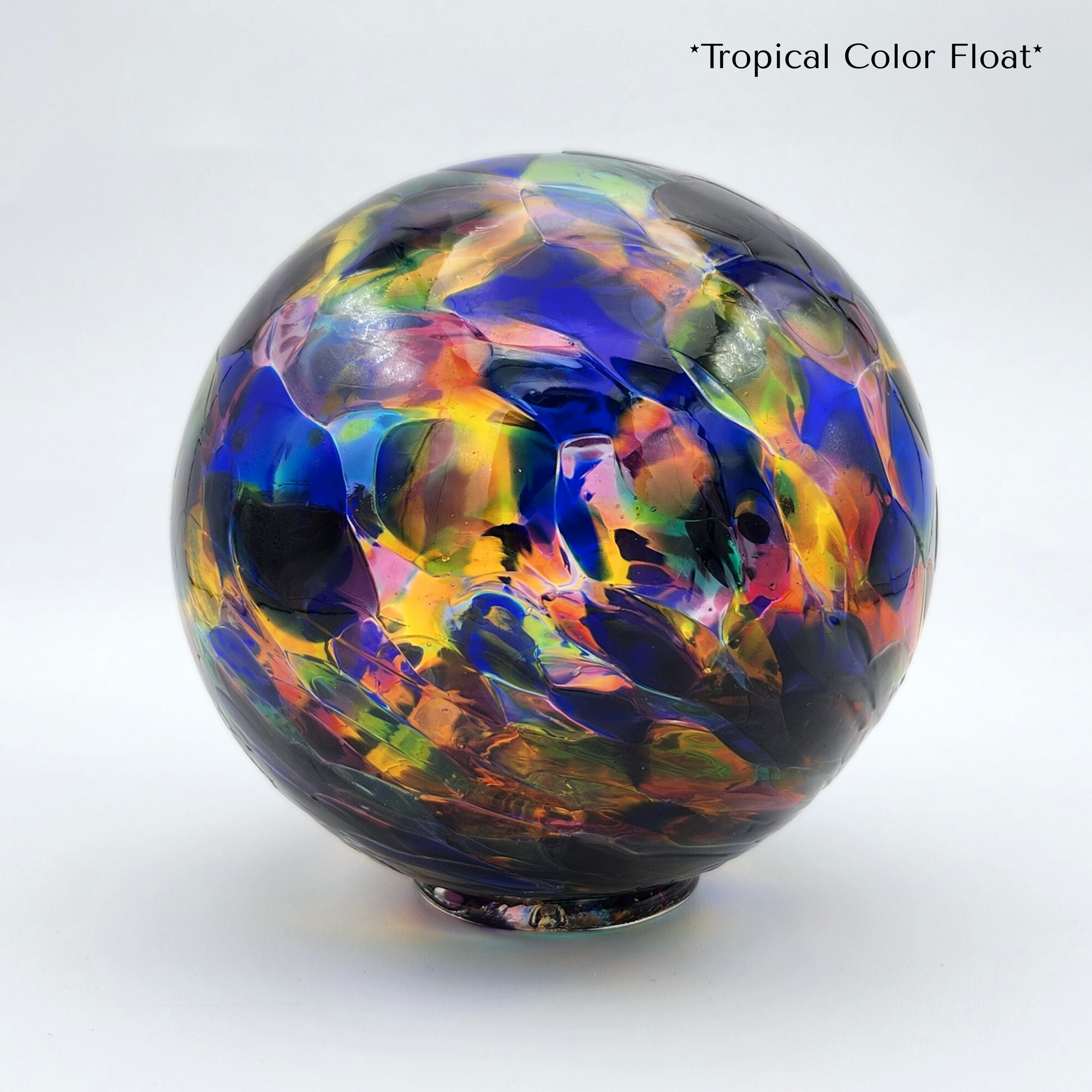 Tropical Colored Float - Pink, Blue, and Green Colored Glass Ball - Ornament