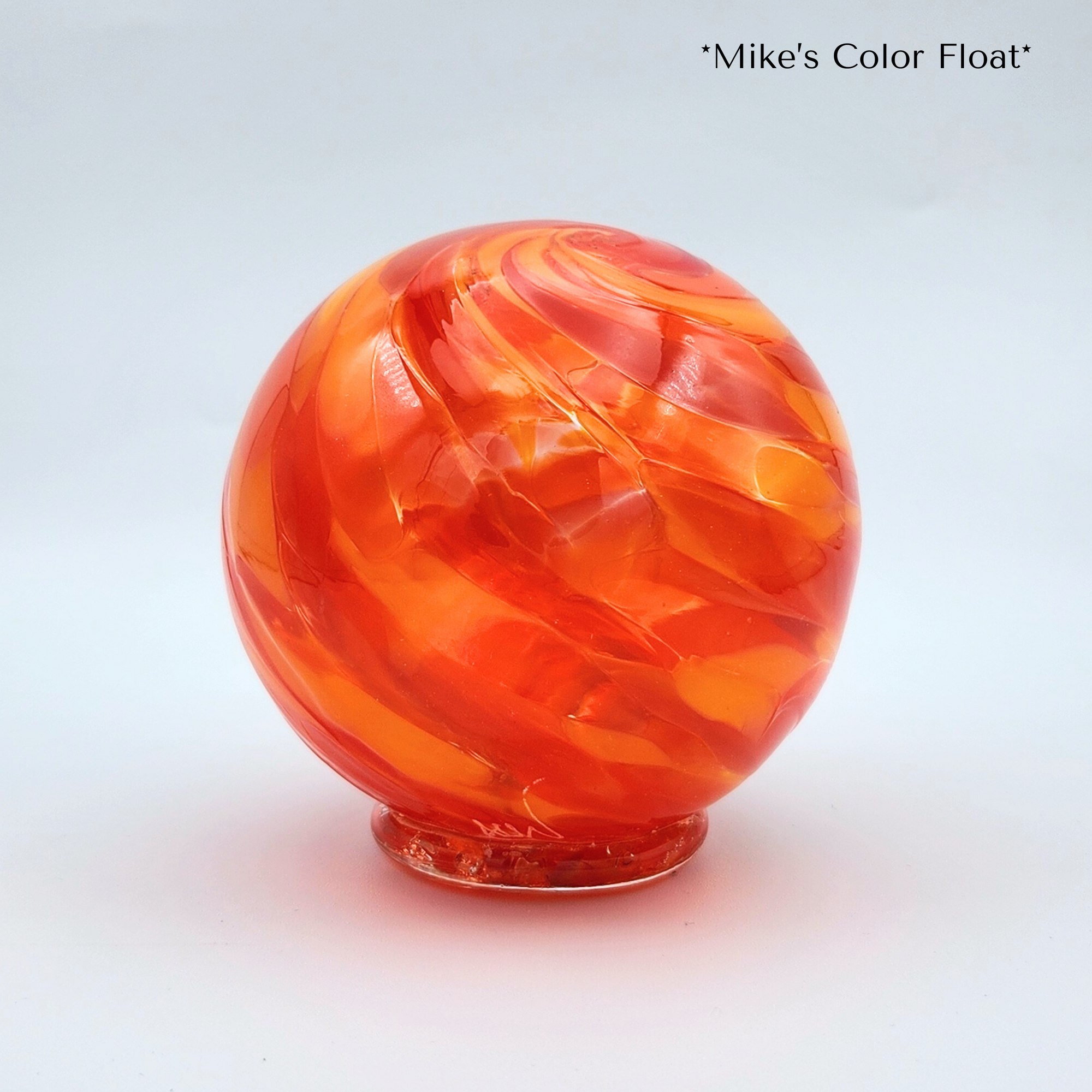 Mike's Colored Float - Orange Colored Glass Ball - Ornament