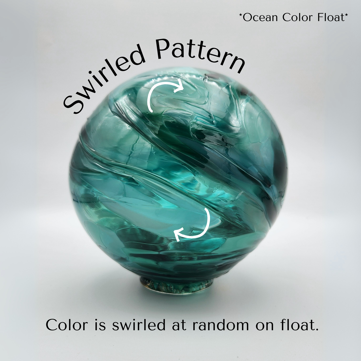 Yellowfin Glass Float – Handblown Ornament in Blue, Yellow & Grey