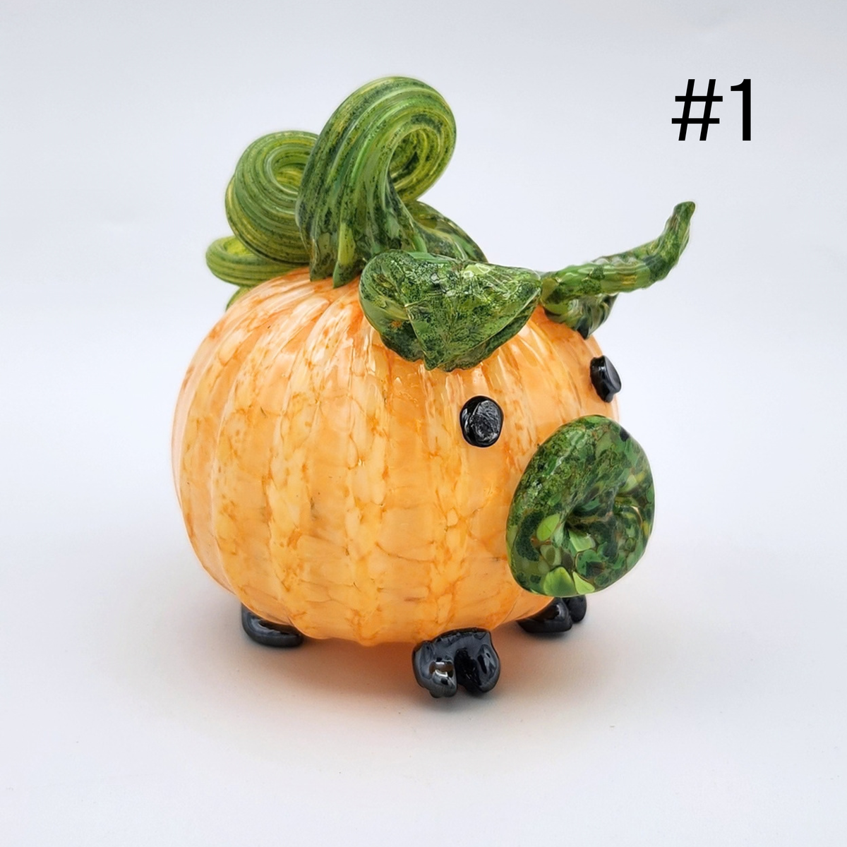 Handmade Glass Pumpkin Pigs by Tim “Lefty” Jaquet