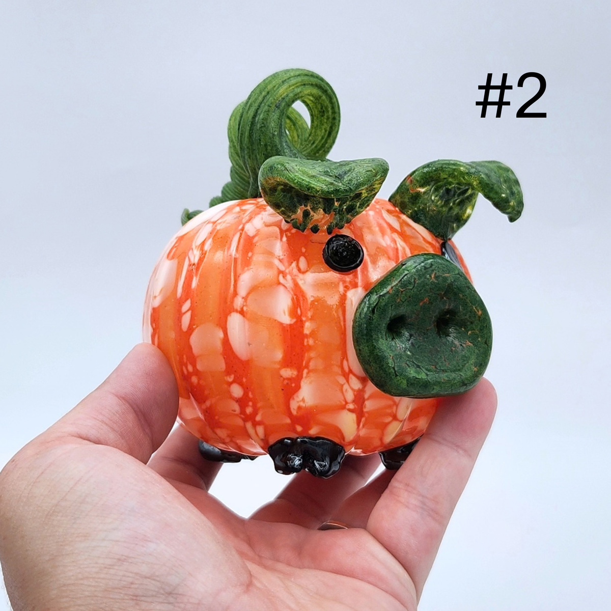 Handmade Glass Pumpkin Pigs by Tim “Lefty” Jaquet