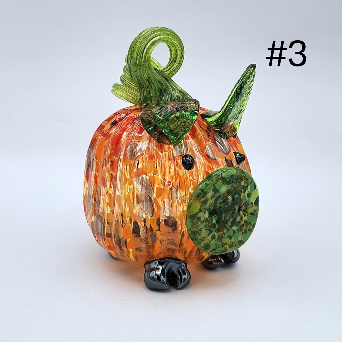 Handmade Glass Pumpkin Pigs by Tim “Lefty” Jaquet