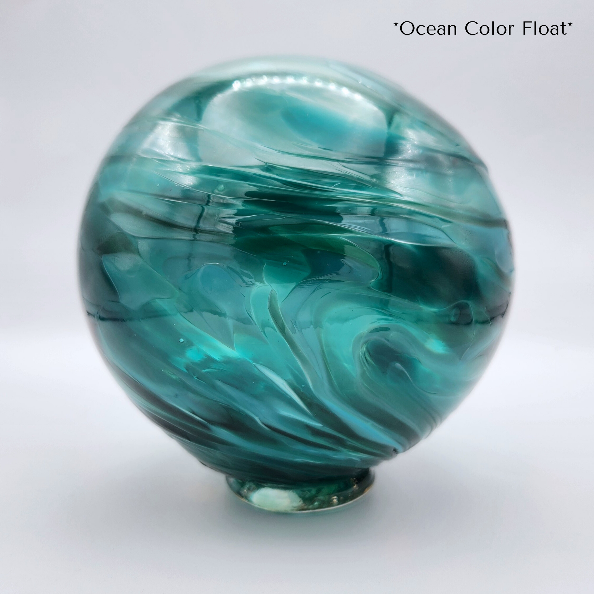 Ocean Colors Teal Float - Glass Ball - Ornament