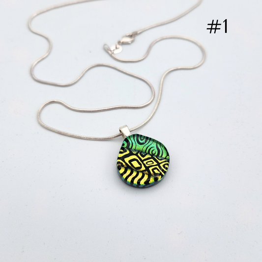 One-of-a-Kind Dichroic Glass Necklace by Farhad Nooshazar