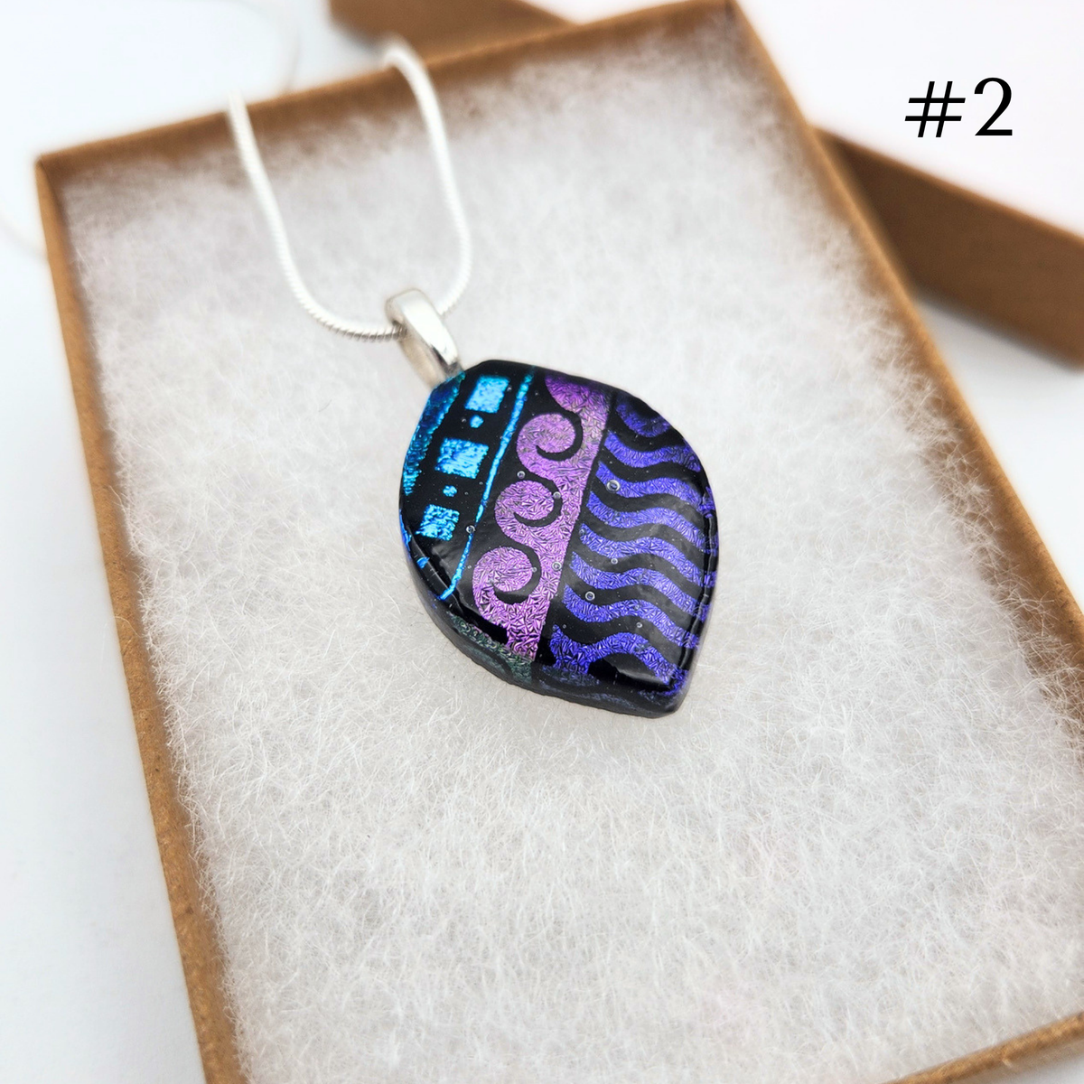 One-of-a-Kind Dichroic Glass Necklace by Farhad Nooshazar