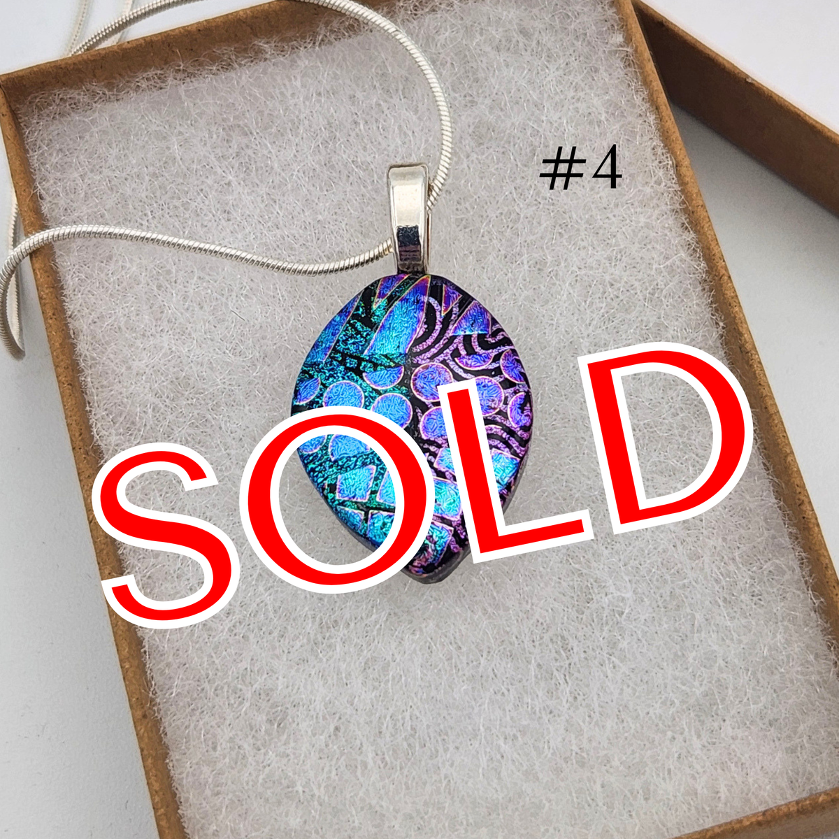 One-of-a-Kind Dichroic Glass Necklace by Farhad Nooshazar